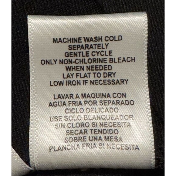 DKNY Womens Large Black Pin Stripe Pull on Ponte Pants Chino New - Picture 9 of 9